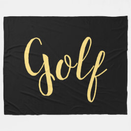 Fancy GOLF script op vet modern elegant zwart Fleece Deken