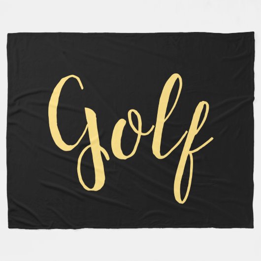 Fancy GOLF script op vet modern elegant zwart Fleece Deken (Voorkant (Horizontaal))