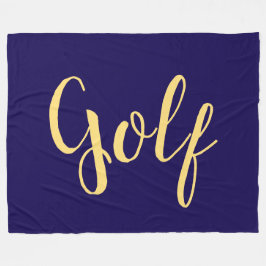 Fancy GOLF script op vet modern elegant zwart Fleece Deken