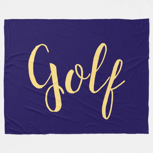 Fancy GOLF script op vet modern elegant zwart Fleece Deken (Voorkant (Horizontaal))