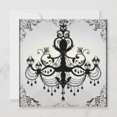 Fancy Gothic Bats Halloween Wedding Invitation Kaart (Achterkant)