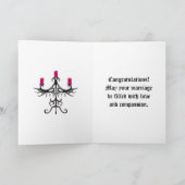 Fancy gotische kandelaar in roze op grijs nieuw on kaart (Binnen)