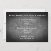 Fancy Gotische kandelaar op grijs spooky bruiloft Kaart (Achterkant)