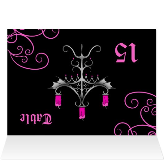 Fancy Gotische kandelaar trouwtafel nummer (Binnen Horizontaal (Boven))