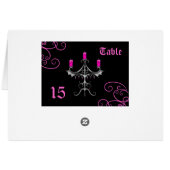 Fancy Gotische kandelaar trouwtafel nummer (Achterkant Horizontaal)