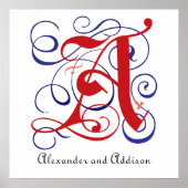 Fancy gotische Petten Letter A, 300dpi PNG-Poster Poster (Voorkant)