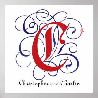 Fancy gotische Petten Letter C, 300dpi PNG-Poster Poster