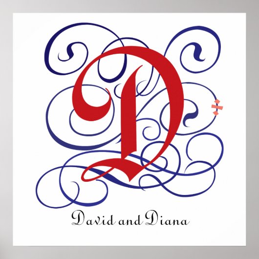 Fancy gotische Petten Letter D, 300dpi PNG-Poster Poster (Voorkant)