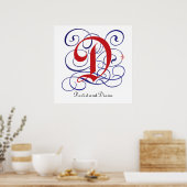 Fancy gotische Petten Letter D, 300dpi PNG-Poster Poster (Keuken)