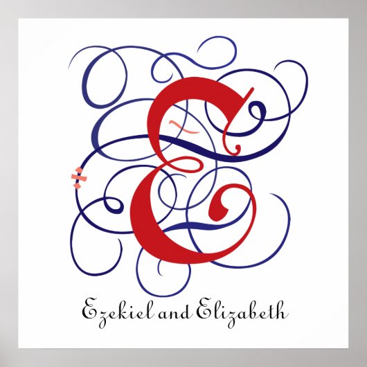 Fancy gotische Petten Letter E, 300dpi PNG-Poster Poster (Voorkant)