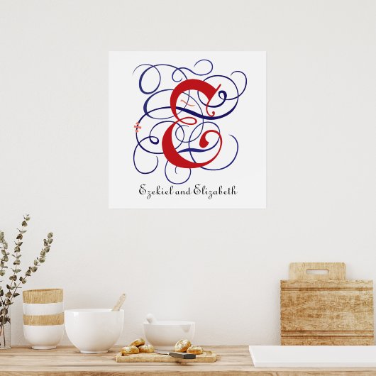 Fancy gotische Petten Letter E, 300dpi PNG-Poster Poster (Keuken)