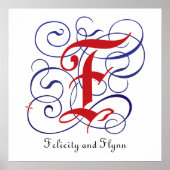 Fancy gotische Petten Letter F, 300dpi PNG-Poster Poster (Voorkant)