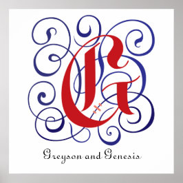 Fancy gotische Petten Letter G, 300dpi PNG-Poster Poster