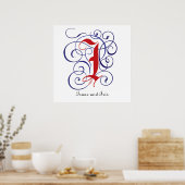 Fancy gotische Petten Letter I, 300dpi PNG-Poster Poster (Keuken)