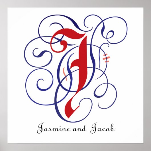 Fancy gotische Petten Letter J, 300dpi PNG Poster (Voorkant)