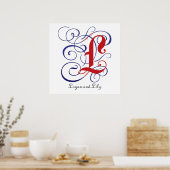 Fancy gotische Petten Letter L, 300dpi PNG-Poster Poster (Keuken)