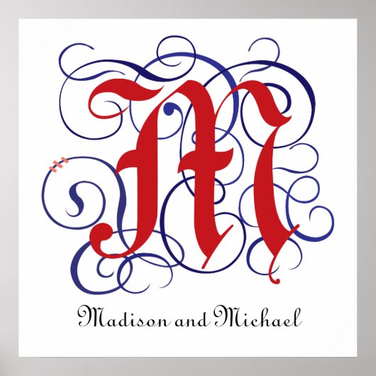 Fancy gotische Petten Letter M, 300dpi PNG Poster (Voorkant)