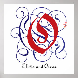 Fancy gotische Petten Letter O, 300dpi PNG-Poster Poster