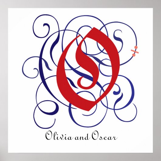 Fancy gotische Petten Letter O, 300dpi PNG-Poster Poster (Voorkant)