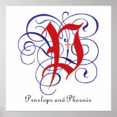 Fancy gotische Petten Letter P, 300dpi PNG-Poster Poster (Voorkant)