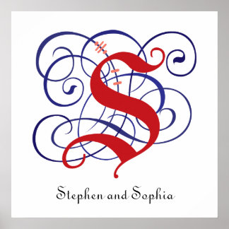 Fancy gotische Petten Letter S, 300dpi PNG-Poster Poster