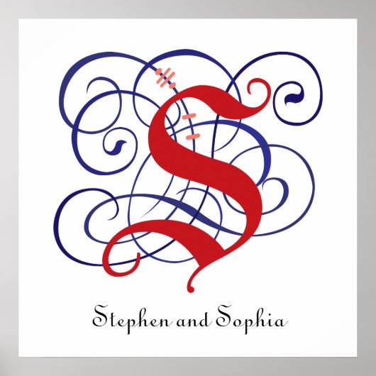 Fancy gotische Petten Letter S, 300dpi PNG-Poster Poster (Voorkant)