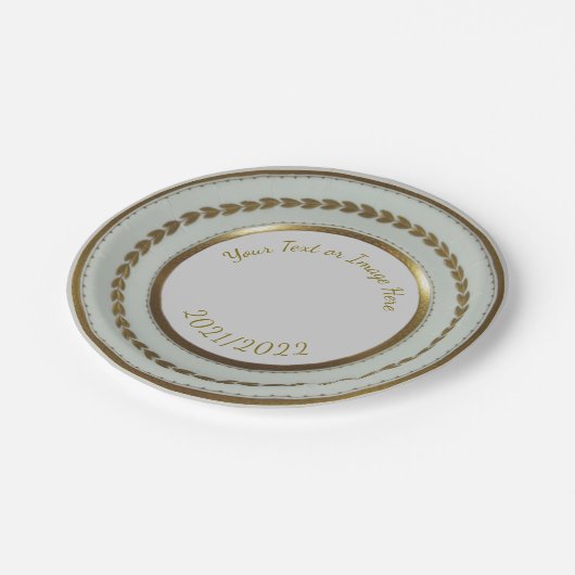 Fancy Goud Chinees Stijl Papier Borden Papieren Bordje (Gekanteld)