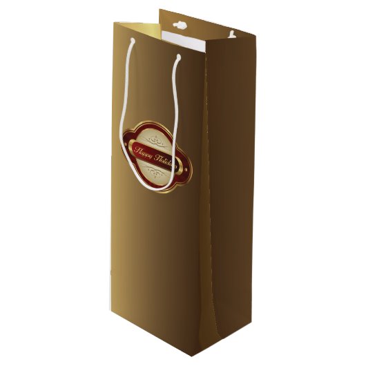 Fancy goud en wijn uit Bourgogne Wijn Cadeautas (Voorkant Gekanteld)