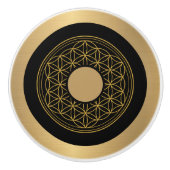 Fancy Goud en Zwart Keramische Knop (Voorkant)