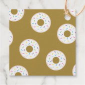 Fancy goud folie DONUT-verlovingsring glinstert Bedankjes Labels (Achterkant)