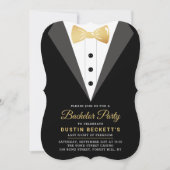 Fancy Goud Folie Smoking Bachelor Party Kaart (Voorkant)