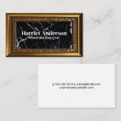 Fancy Goud Lijst | zwart marmer Visitekaartje (Voorkant / Achterkant)