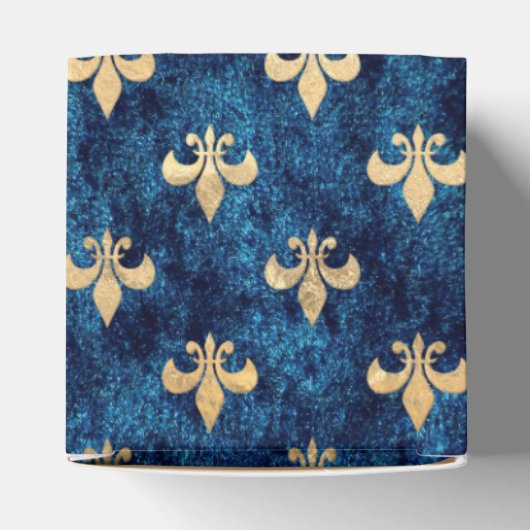 Fancy goud op de marinevleur de Lis Bedankdoosjes (Bovenkant)