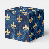 Fancy goud op de marinevleur de Lis Bedankdoosjes (Achterkant)