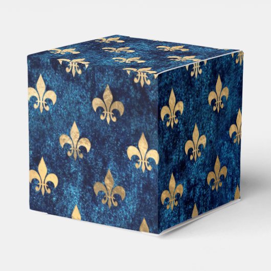 Fancy goud op de marinevleur de Lis Bedankdoosjes (Achterkant)