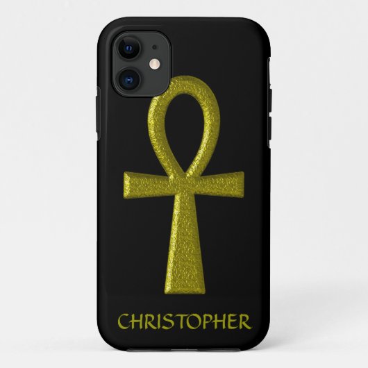 Fancy Gouden Ankh Case-Mate iPhone Case (Achterkant)