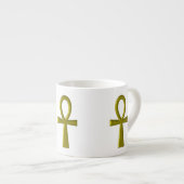 Fancy Gouden Ankh Epresso Mok (Voorkant rechts)
