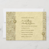 Fancy gouden brocade-weddenschappen kaart (Voorkant)