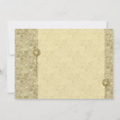 Fancy gouden brocade-weddenschappen kaart (Achterkant)