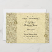Fancy gouden  brocade-weddenschappen kaart (Voorkant)