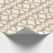 Fancy gouden bruiloft, Verloving & Jubileum Cadeaupapier (Hoek)