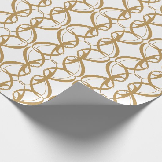 Fancy gouden bruiloft, Verloving & Jubileum Cadeaupapier (Hoek)