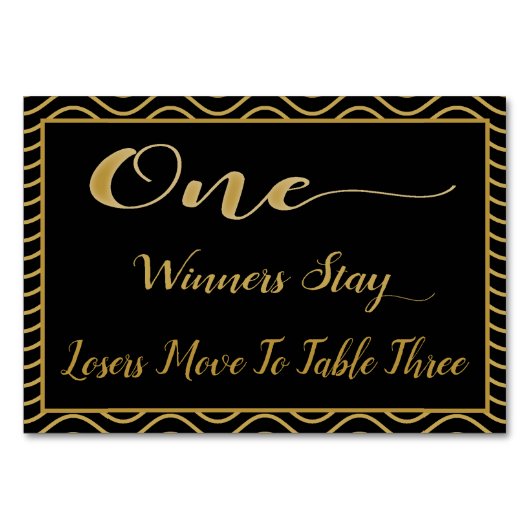 Fancy Gouden Bunco Tafel Kaart #1 (Achterkant)