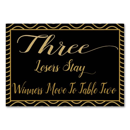 Fancy Gouden Bunco Tafel Kaart #3 (Voorkant)