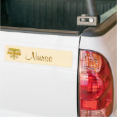 Fancy gouden caduceus-verpleegkundige bumpersticker (Op Truck)