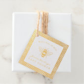 Fancy gouden folie wat zal het baby shower zijn bedankjes labels (Met doos)