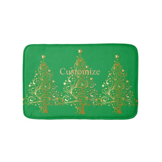 Fancy Gouden Kerstboom Thunder_Cove Badmat (Voorkant)