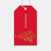Fancy Gouden Kerstboom Thunder_Cove Cadeaulabel (Achterkant)