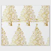Fancy Gouden Kerstboom Thunder_Cove Cadeaupapier (Vlak)