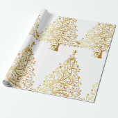 Fancy Gouden Kerstboom Thunder_Cove Cadeaupapier (Uitgerold)